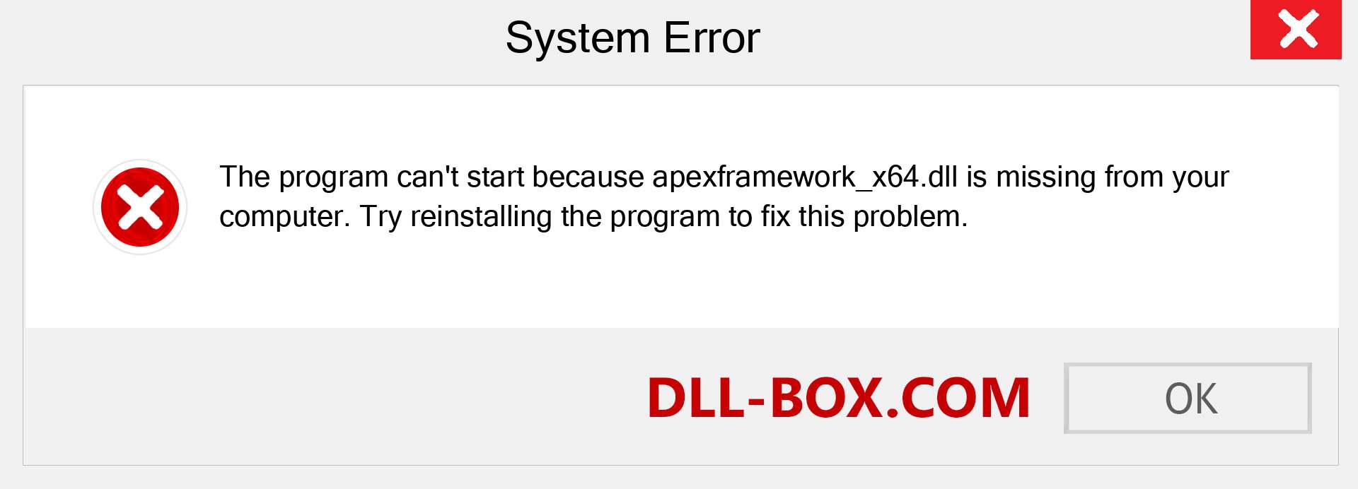  apexframework_x64.dll file is missing?. Download for Windows 7, 8, 10 - Fix  apexframework_x64 dll Missing Error on Windows, photos, images